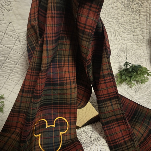 Disney Accessories - Disney Parks Mickey Plaid Scarf Fringe Tartan Shawl Wrap Official Disney